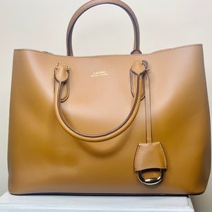 LAUREN RALPH LAUREN DRYDEN MARCY LEATHER SATCHEL.